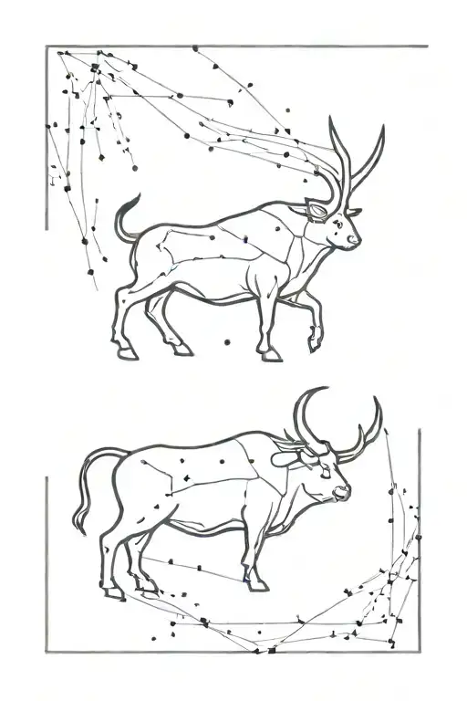 taurus constellation made tattoo design idea