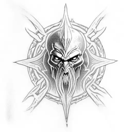 "For the Elden Ring!" or "Praise the Elden Ring!" could be good text options for an Elden Ring logo tattoo. Another opti tattoo design idea