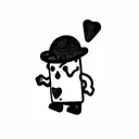 sour patch kid with red beats tattoo design idea