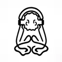 sour patch kid with head phones tattoo design idea