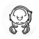 sour patch kid with head phones tattoo design idea