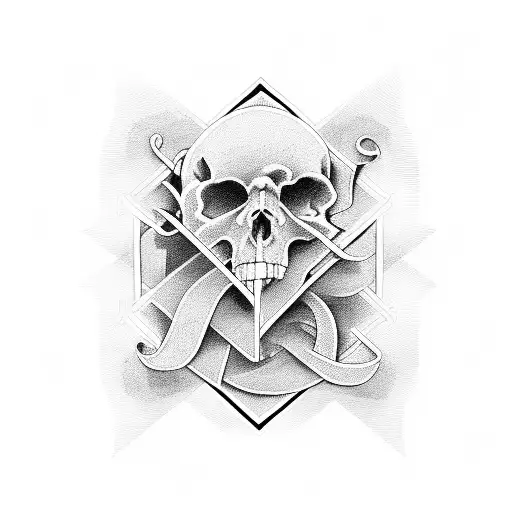 letter T in a gothic curvy style with the years 2005-2020 on it tattoo design idea