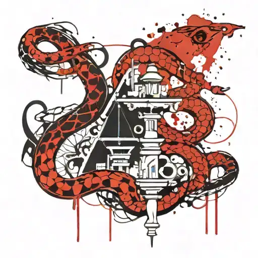 Libra and snake tattoo design idea