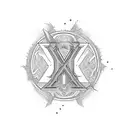 alpha omega tattoo design idea