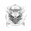 alpha omega tattoo design idea