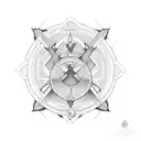 alpha omega tattoo design idea