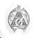 alpha omega tattoo design idea