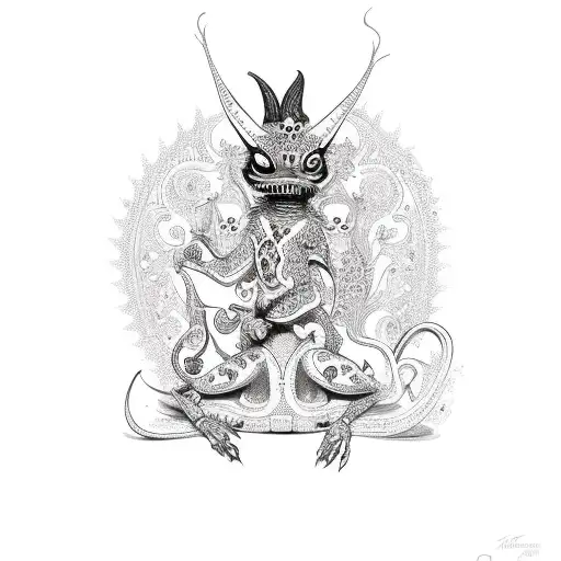 alebrije tattoo design idea