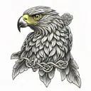 polish falcon Celtic Knot tattoo design idea