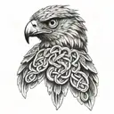 polish falcon Celtic Knot tattoo design idea