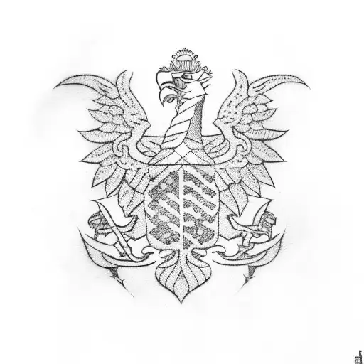 Dacian flag with romania flag colors tattoo design idea