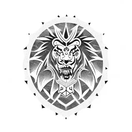 Lion and Dragon Tattoo Design by prajinsp on DeviantArt