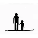 dad and son stick figure tattoo design idea
