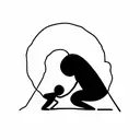 dad and son stick figure tattoo design idea