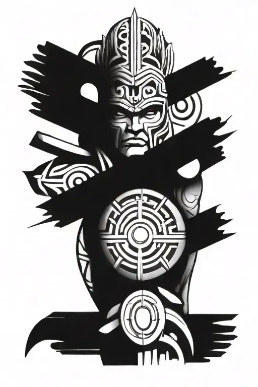 Centurion Roman Samoan Inspired forearm tattoo tattoo design idea