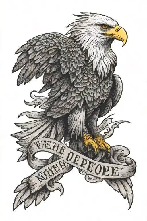 we the people, bald eagle, Statue of Liberty, usmc tattoo design idea