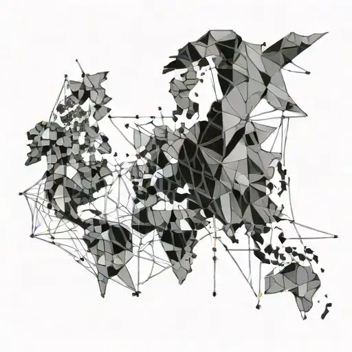 world map tattoo design idea
