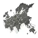 world map tattoo design idea