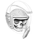 hoplite helmet tattoo design idea