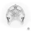 hoplite helmet tattoo design idea