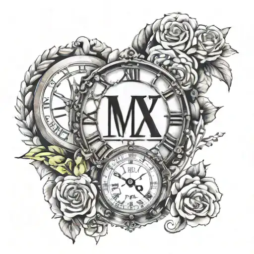 roman numerals for my daughters birthday date tattoo design idea