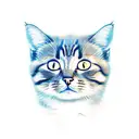 cat cute tattoo design idea