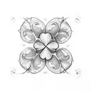 four leaf clover tattoo design idea