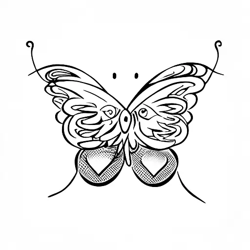 Happiness is a butterfly  tattoo design idea