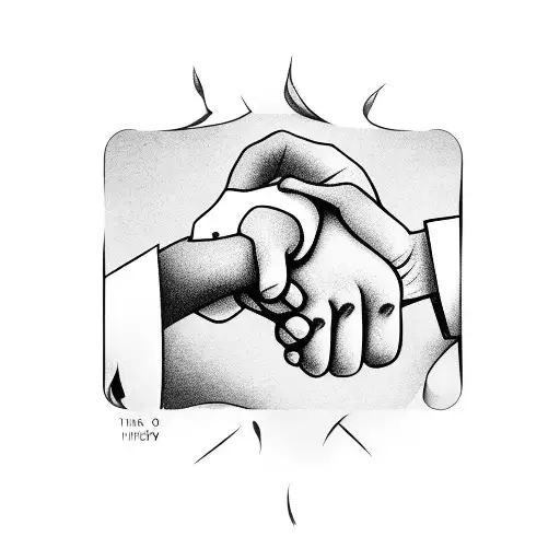 handshake in the heart tattoo design idea