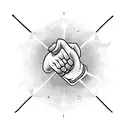 handshake heart tattoo design idea