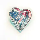 handshake in the heart tattoo design idea