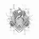 handshake in the heart tattoo design idea