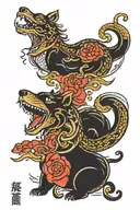 year of the dog and leo the snake and tattoo design idea