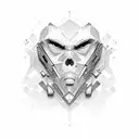 Digital crypto tattoo design idea