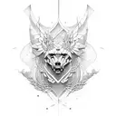 Digital crypto tattoo design idea