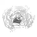 Digital crypto tattoo design idea