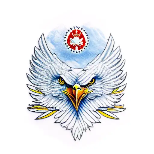Eagle Albania mountain tattoo design idea
