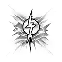 Lightning Bolt tattoo design idea