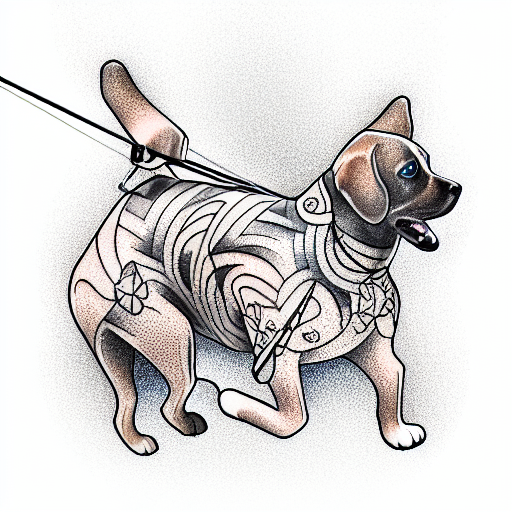 Kite Surfer dog tattoo design idea