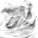  wave Surfer tattoo design idea
