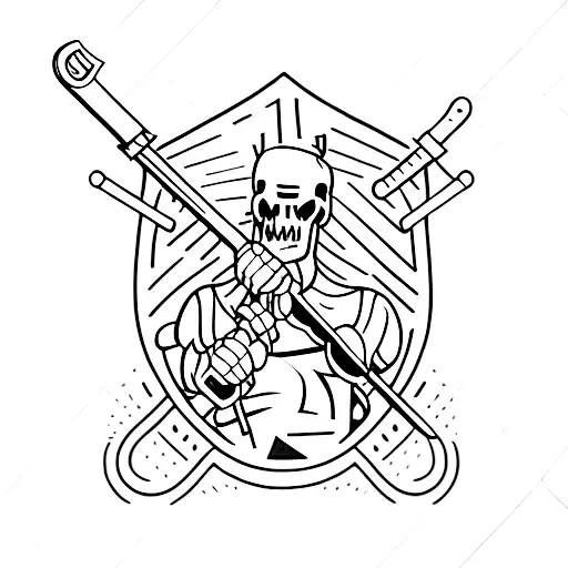 double axe tattoo design idea
