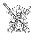 double axe tattoo design idea