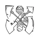 double axe tattoo design idea