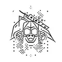 double axe tattoo design idea