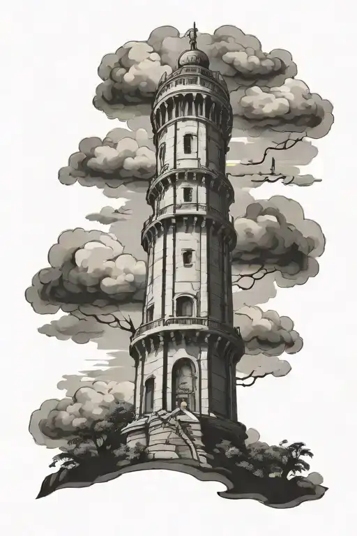 tower monument  tattoo design idea