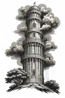 tower monument  tattoo design idea