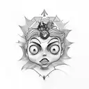 A unique tattoo idea combining the movie Coraline tattoo design idea