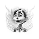 A unique tattoo idea combining the movie Coraline tattoo design idea