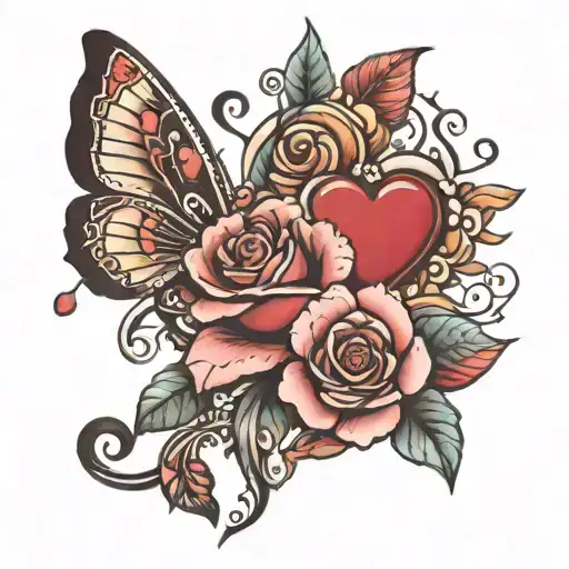 Valentine tattoo design idea