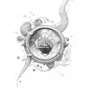  Aquarius constelation  tattoo design idea